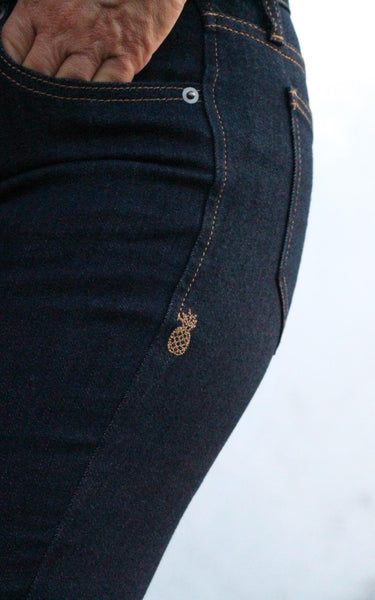 Mid-Rise Super Short Straight Leg Jeans